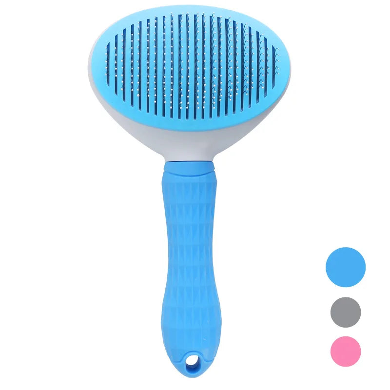 Escova Removedora de Pelos para Gatos e Cães – Autolimpante | Escova Pet para Higiene e Remoção de Subpelos