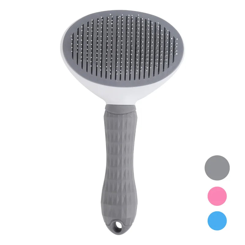 Escova Removedora de Pelos para Gatos e Cães – Autolimpante | Escova Pet para Higiene e Remoção de Subpelos