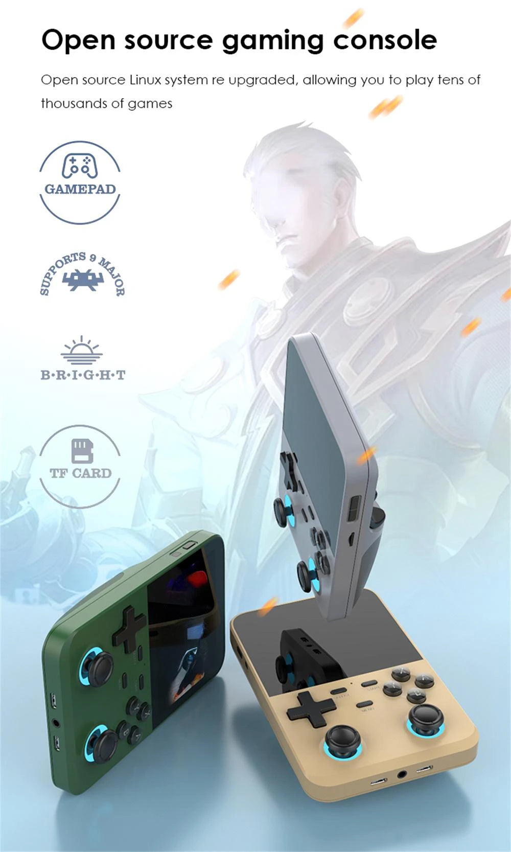 D007 Plus / X6 – Console Portátil Retro com Tela IPS de 3.5", Mais de 10.000 Jogos e Dois Joysticks