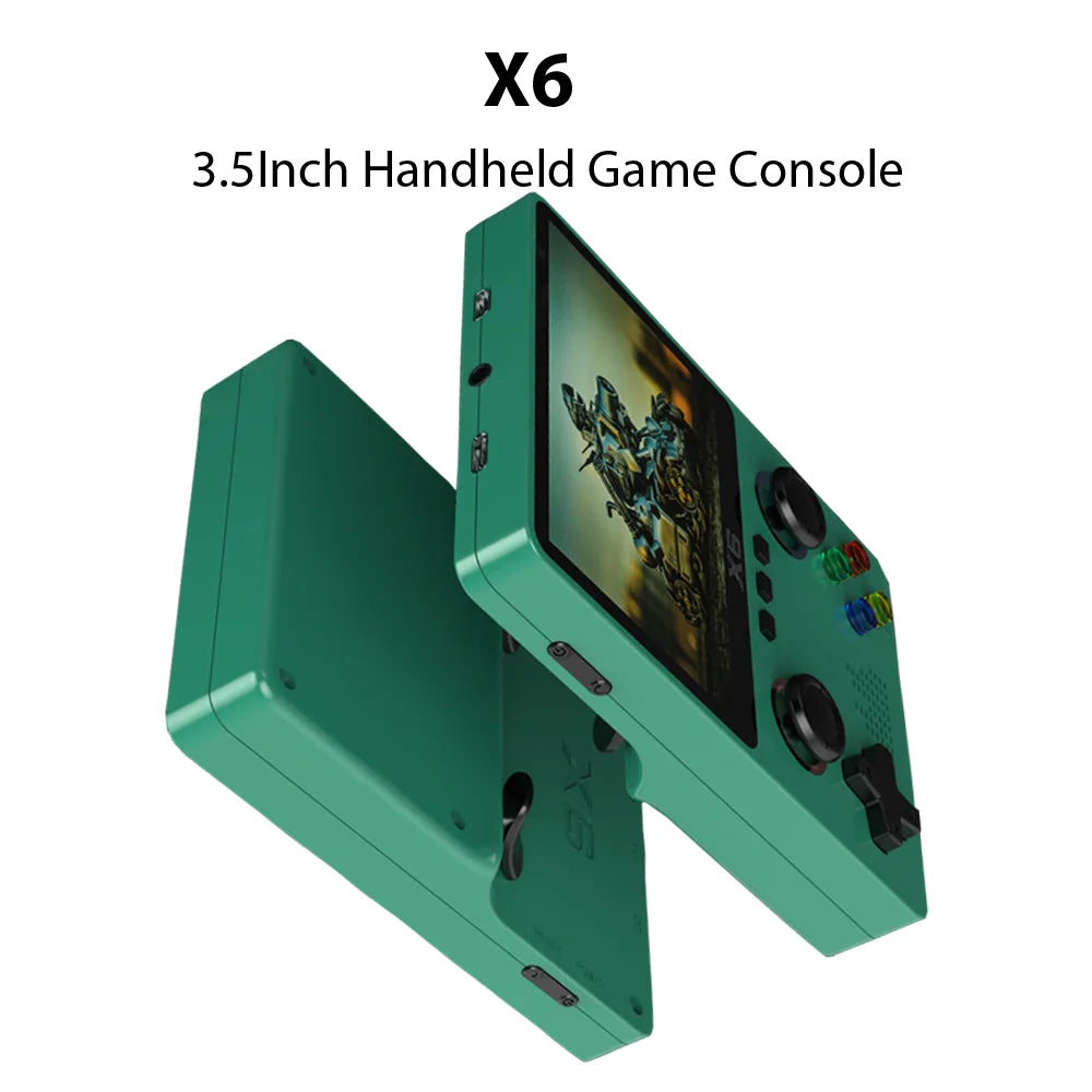 D007 Plus / X6 – Console Portátil Retro com Tela IPS de 3.5", Mais de 10.000 Jogos e Dois Joysticks