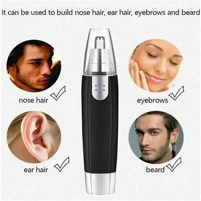 Removedor de Pelos Elétrico Portátil para Nariz, Orelhas e Rosto | Depilador Facial Compacto e Prático