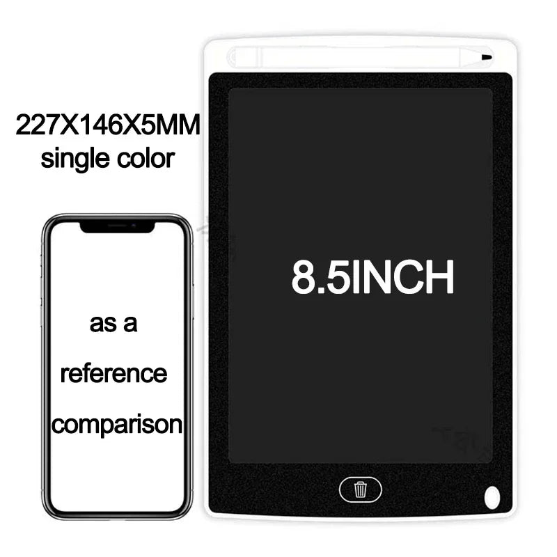 Tablet de Escrita LCD 4.4"/8.5" - Quadro de Desenho Infantil e Brinquedo Educativo  Estimule a criatividade e o aprendizado das crianças com o Tablet de Escrita LCD 4.4" ou 8.5"