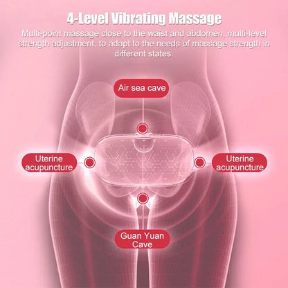 Cinto de Aquecimento Elétrico com Massageador – Alívio para Cólica Menstrual e Dores Abdominais