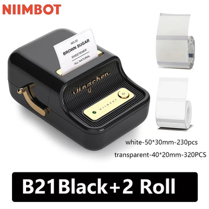 Niimbot B21 Mini Impressora Térmica Portátil de Etiquetas – Impressora de Adesivos Compacta para Casa e Escritório, Conectividade via Smartphone – Novo Modelo