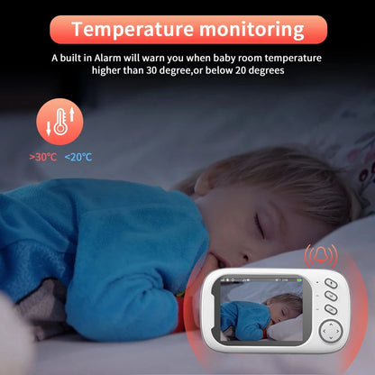 Monitor de Bebê Sem Fio 3.5" Cdycam | Visão Noturna, Áudio Bidirecional, Monitoramento de Temperatura | Segurança e Conforto para Seu Bebê