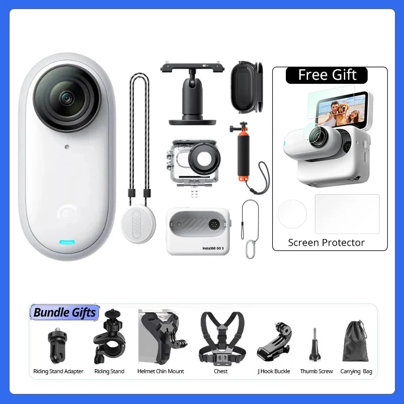 Insta360 GO 3S – Nova Geração da Mini Câmera de Ação 4K para Vlog, Esportes e Vídeos Hands-Free