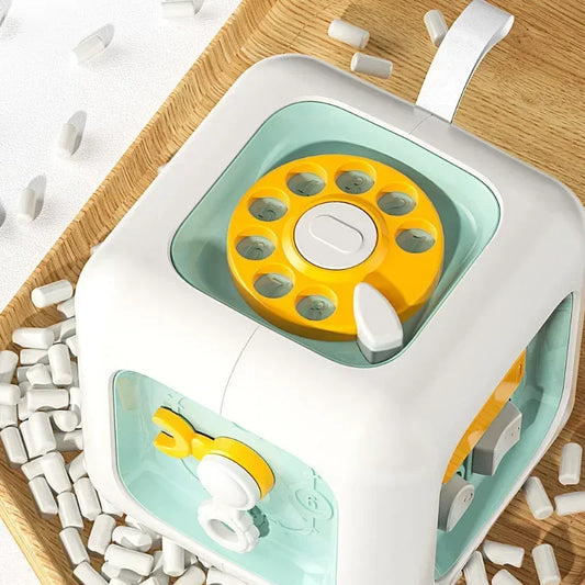 Cubo 6 em 1 Montessori Brinquedos Educativos Sensoriais