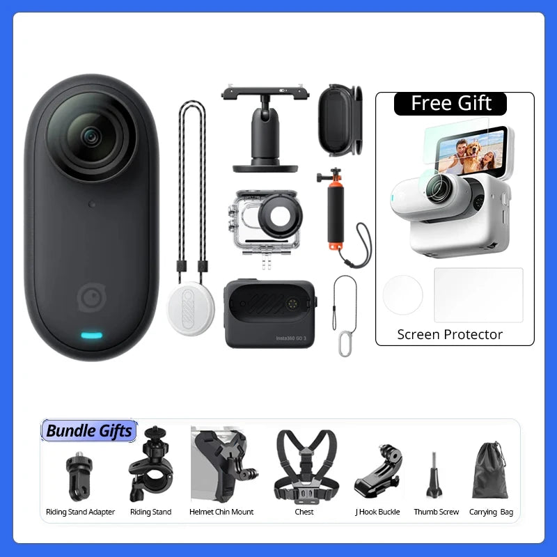 Insta360 GO 3S – Nova Geração da Mini Câmera de Ação 4K para Vlog, Esportes e Vídeos Hands-Free