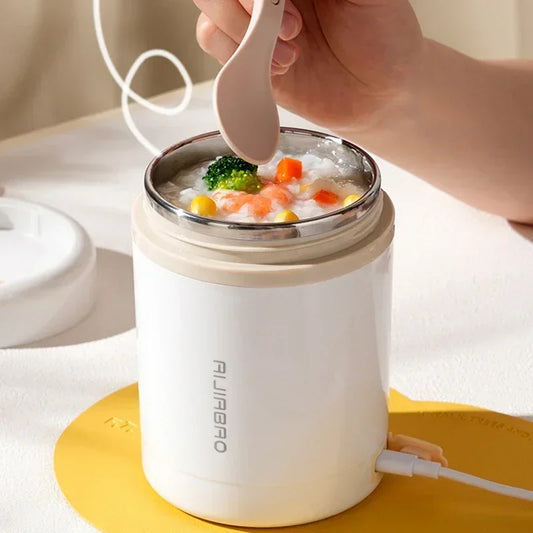 Contêiner Aquecedor Térmico Elétrico USB de 600ML Portátil