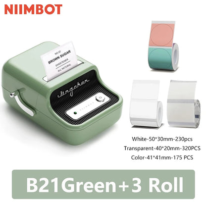 Niimbot B21 Mini Impressora Térmica Portátil de Etiquetas – Impressora de Adesivos Compacta para Casa e Escritório, Conectividade via Smartphone – Novo Modelo
