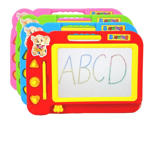 Quadro de Desenho Magnético Infantil Colorido | Brinquedo Educativo para Crianças | WordPad Graffiti Board com Caneta e Moldes | Presente Criativo