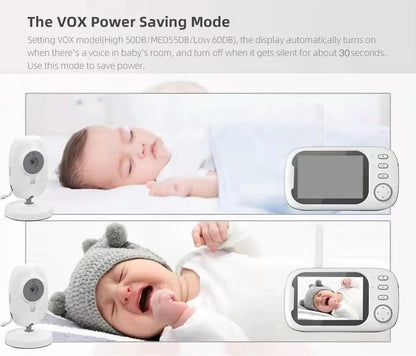 Monitor de Bebê Sem Fio 3.5" Cdycam | Visão Noturna, Áudio Bidirecional, Monitoramento de Temperatura | Segurança e Conforto para Seu Bebê