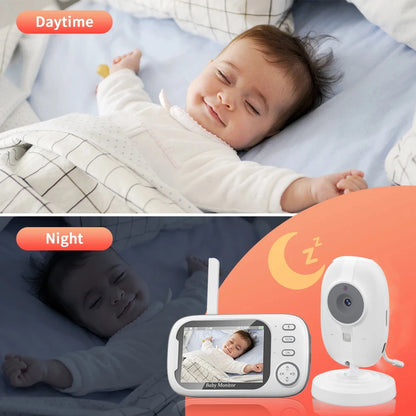 Monitor de Bebê Sem Fio 3.5" Cdycam | Visão Noturna, Áudio Bidirecional, Monitoramento de Temperatura | Segurança e Conforto para Seu Bebê