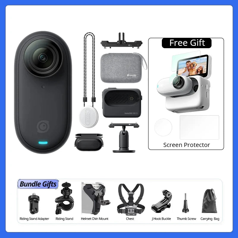 Insta360 GO 3S – Nova Geração da Mini Câmera de Ação 4K para Vlog, Esportes e Vídeos Hands-Free