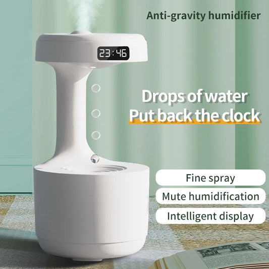 UMIDIFICADOR ULTRASSONICO DE NEVOA ANTIGRAVIDADE COM GOTAS DE AGUA