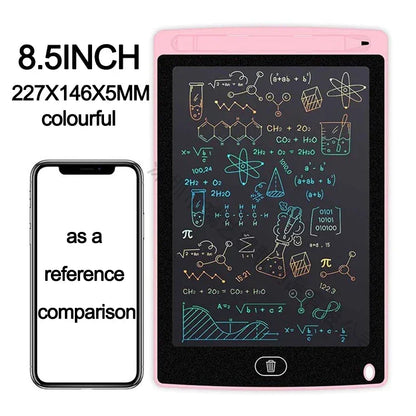 Tablet de Escrita LCD 4.4"/8.5" - Quadro de Desenho Infantil e Brinquedo Educativo  Estimule a criatividade e o aprendizado das crianças com o Tablet de Escrita LCD 4.4" ou 8.5"