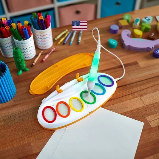 Painel de Desenho com Caneta de Luz Mágica – Brinquedo Educativo Infantil Sem Bagunça