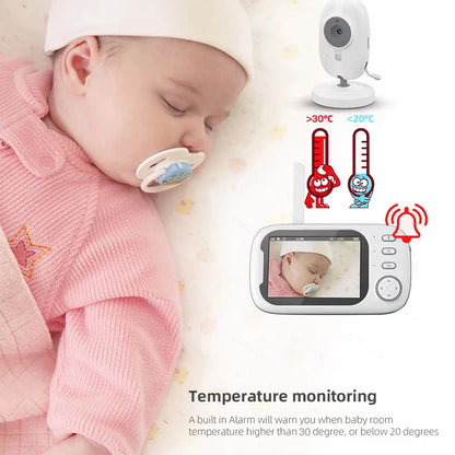 Monitor de Bebê Sem Fio 3.5" Cdycam | Visão Noturna, Áudio Bidirecional, Monitoramento de Temperatura | Segurança e Conforto para Seu Bebê