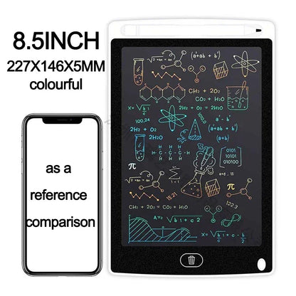 Tablet de Escrita LCD 4.4"/8.5" - Quadro de Desenho Infantil e Brinquedo Educativo  Estimule a criatividade e o aprendizado das crianças com o Tablet de Escrita LCD 4.4" ou 8.5"