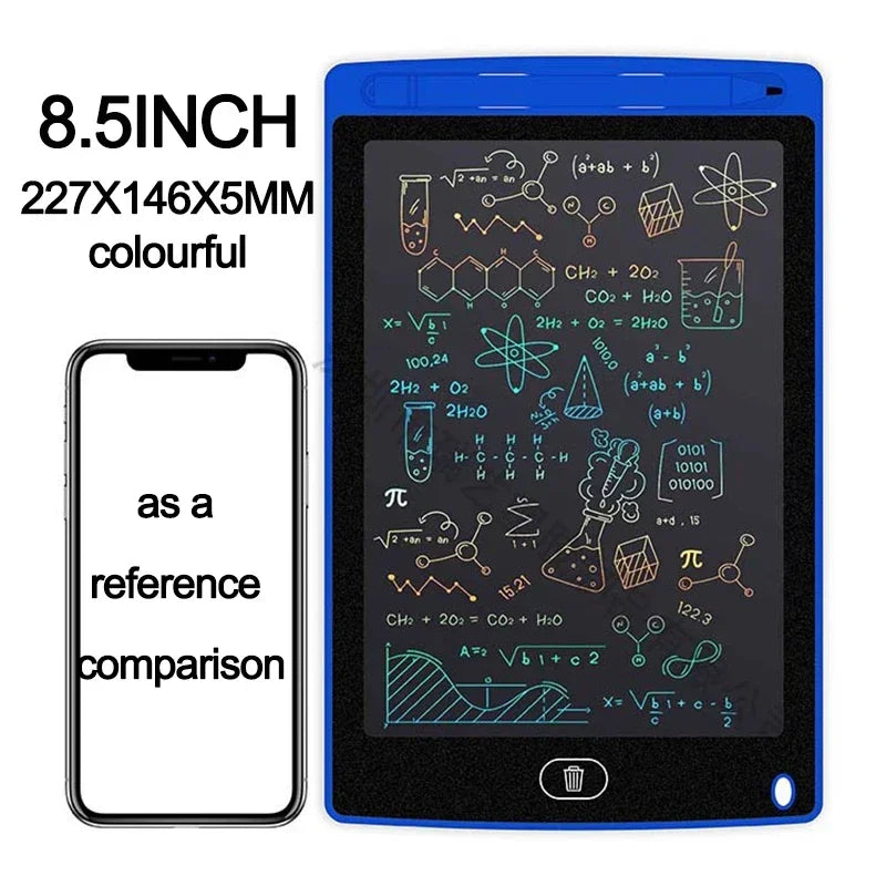 Tablet de Escrita LCD 4.4"/8.5" - Quadro de Desenho Infantil e Brinquedo Educativo  Estimule a criatividade e o aprendizado das crianças com o Tablet de Escrita LCD 4.4" ou 8.5"