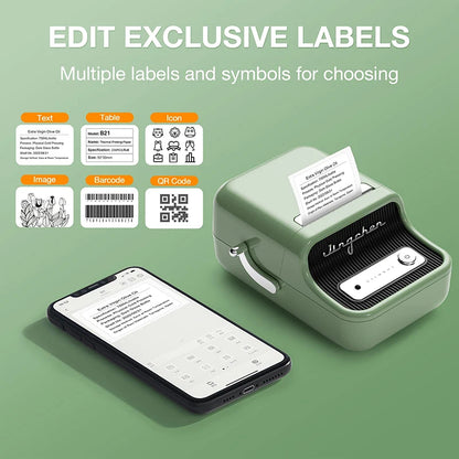 Niimbot B21 Mini Impressora Térmica Portátil de Etiquetas – Impressora de Adesivos Compacta para Casa e Escritório, Conectividade via Smartphone – Novo Modelo