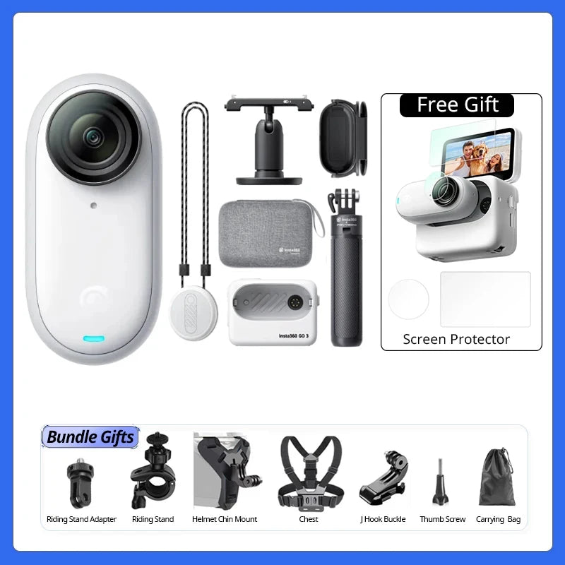Insta360 GO 3S – Nova Geração da Mini Câmera de Ação 4K para Vlog, Esportes e Vídeos Hands-Free