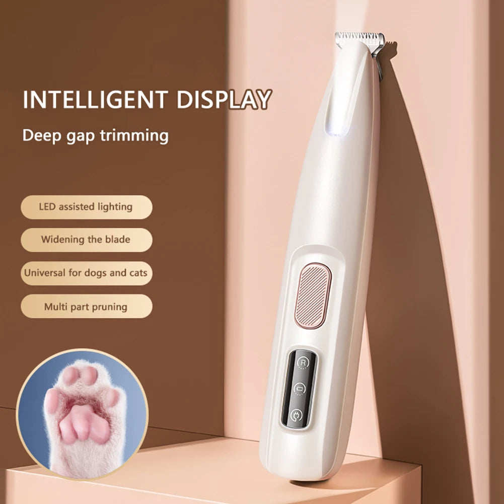 Aparador de Unhas para Cães e Gatos com Luz LED – Cortador de Unhas Recarregável e Sem Fio para Pets, Ferramenta de Cuidados e Higiene