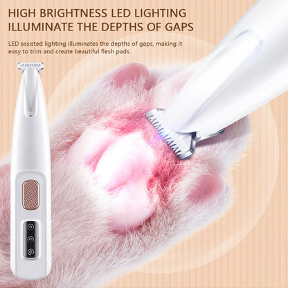 Aparador de Unhas para Cães e Gatos com Luz LED – Cortador de Unhas Recarregável e Sem Fio para Pets, Ferramenta de Cuidados e Higiene