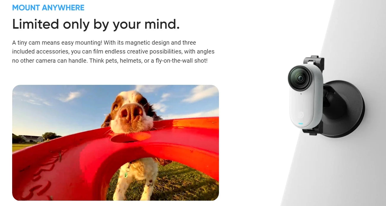 Insta360 GO 3S – Nova Geração da Mini Câmera de Ação 4K para Vlog, Esportes e Vídeos Hands-Free